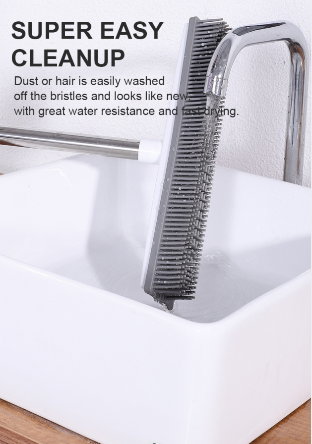 Rubber Broom with Built in Squeegee