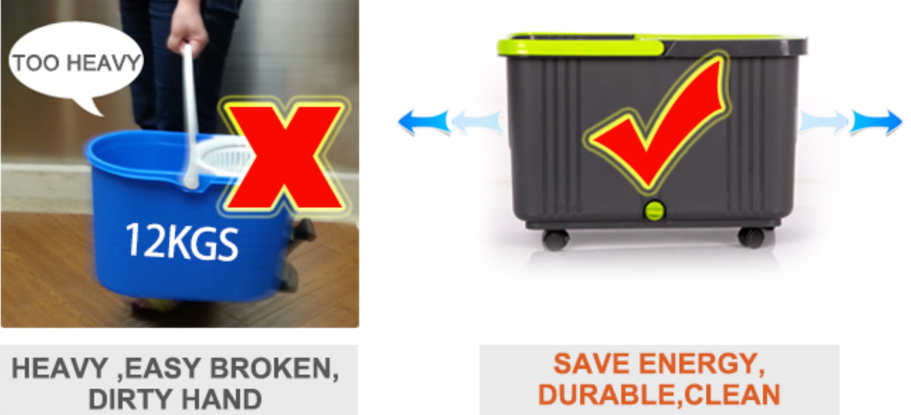360 spin mop bucket