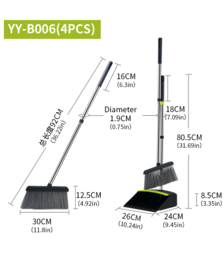 Stand Up Dustpan Set for Home Kitchen