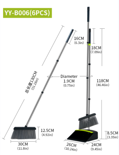 Stand Up Dustpan Set for Home Kitchen