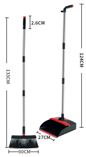 Standing Dustpan Dust Pan with Long Handle