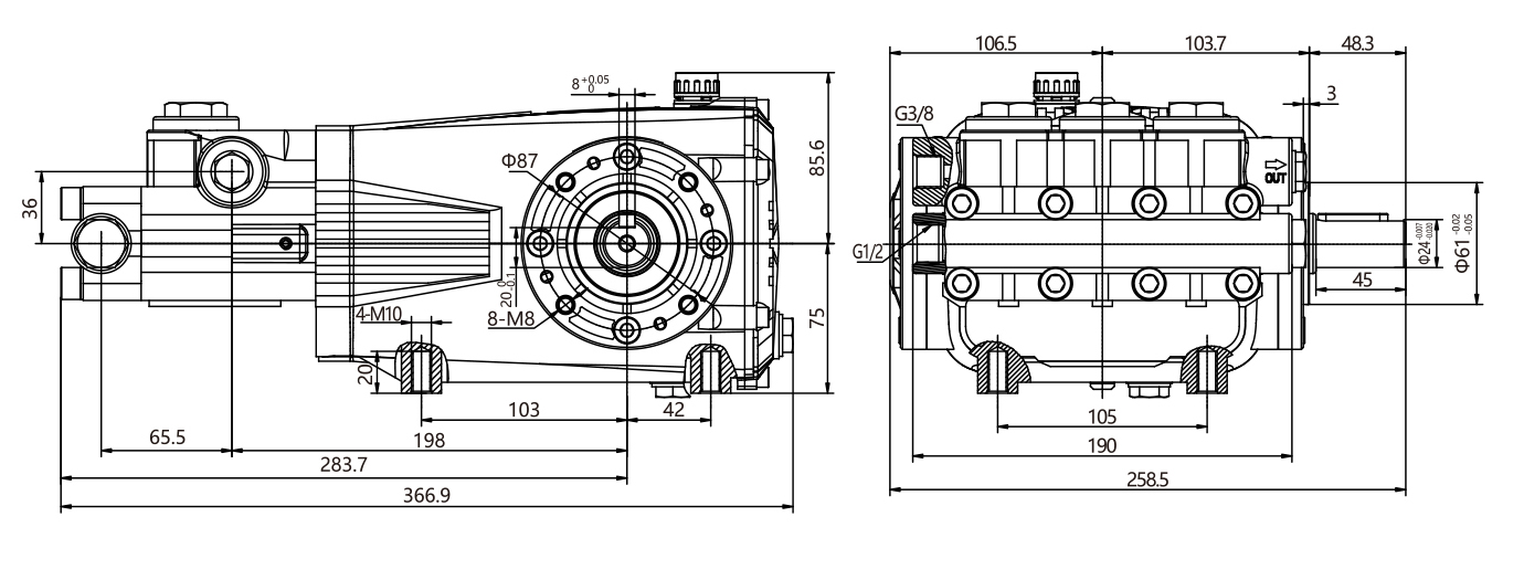 high pressure heat pump hot water pump 500bar