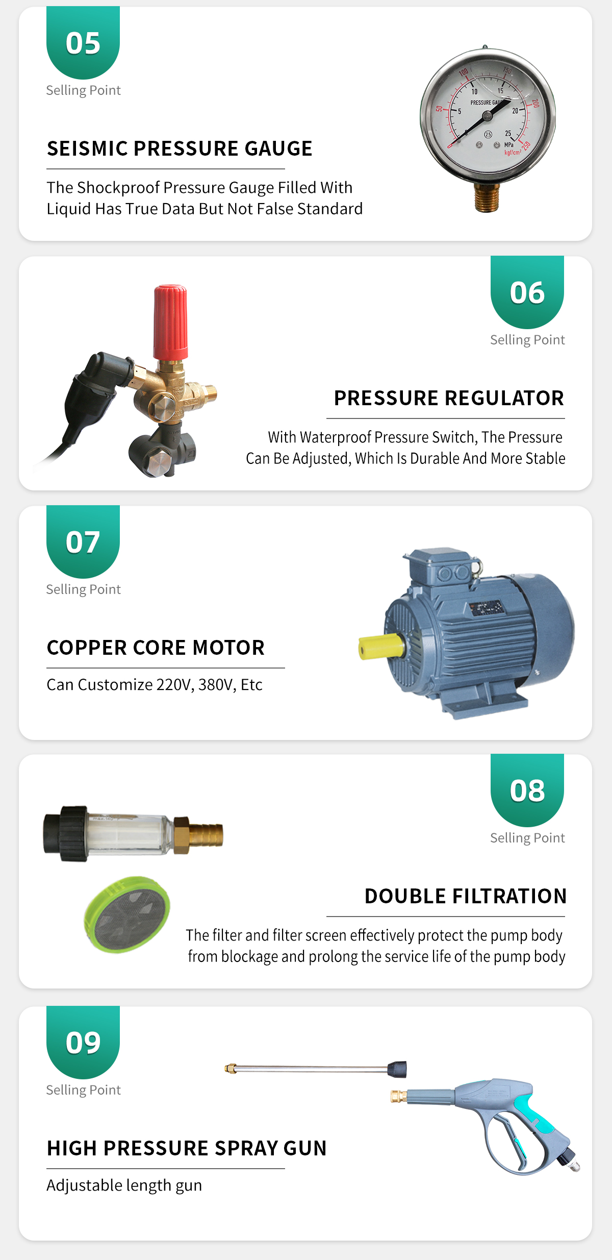 spare parts of car washer