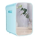 12L glass door skincare fridge with mirror