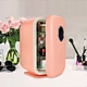 pink makeup fridge