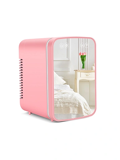 skincare fridge pink