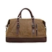 Oversized Waterproof Canvas Genuine Leather Weekender Overnight Carryon leisure style canvas travelling Bag