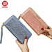 Leather Purse With Long Zipper  Stone Wallet