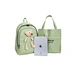 2023 New arrival Cute Little Bear bag Girls backpack Four-piece green schoolbag for middle school students