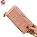 Leather Purse With Long Zipper  Stone Wallet