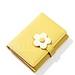 Popular Color Pu Leather Money Clip Three Fold Short Minimalist Wallet  For Women Button Purse