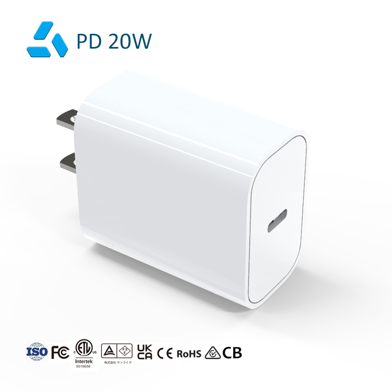 PD20W Durable Type-C Port Charger Adapter USB C Wall Charger iPhone Charger Block Fast Charger Compatible with iPhone, Tablet Type C Electric Charger Adapter with PD Power Delivery