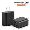 10W Dual USB Charger 5V 2A USB Wall Charger 2 Ports Charger Adapter for iPhone Samsung Portable Charger Electric Wall Charger wall charger Fast Charger GAN Charger Wireless Charger iPhone Charger power supply adapter