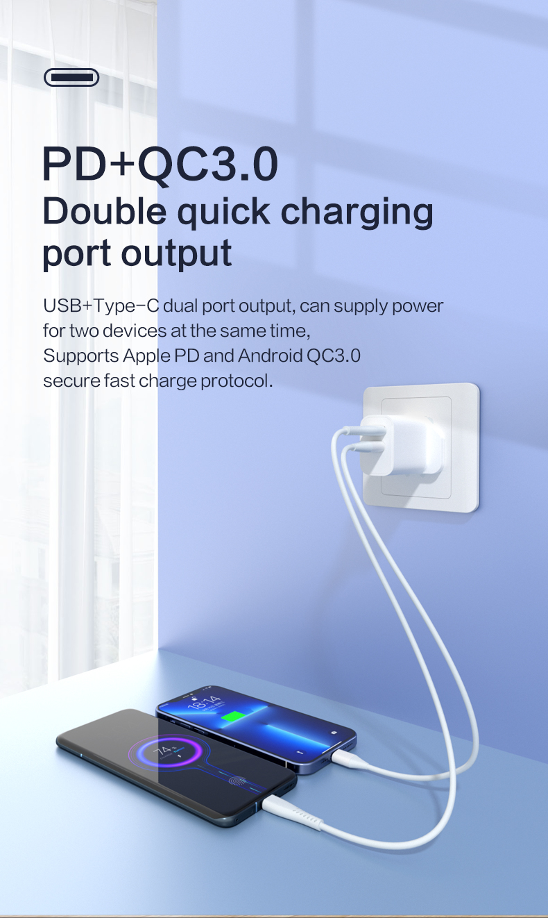 Electric Charger, Wall Charger, iPhone Charger, Charging Block, USB Charger