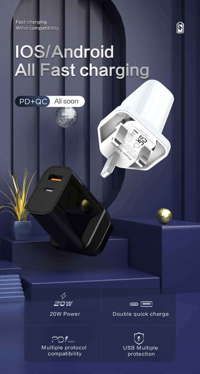 Electric Charger, Wall Charger, iPhone Charger, Charging Block, USB Charger