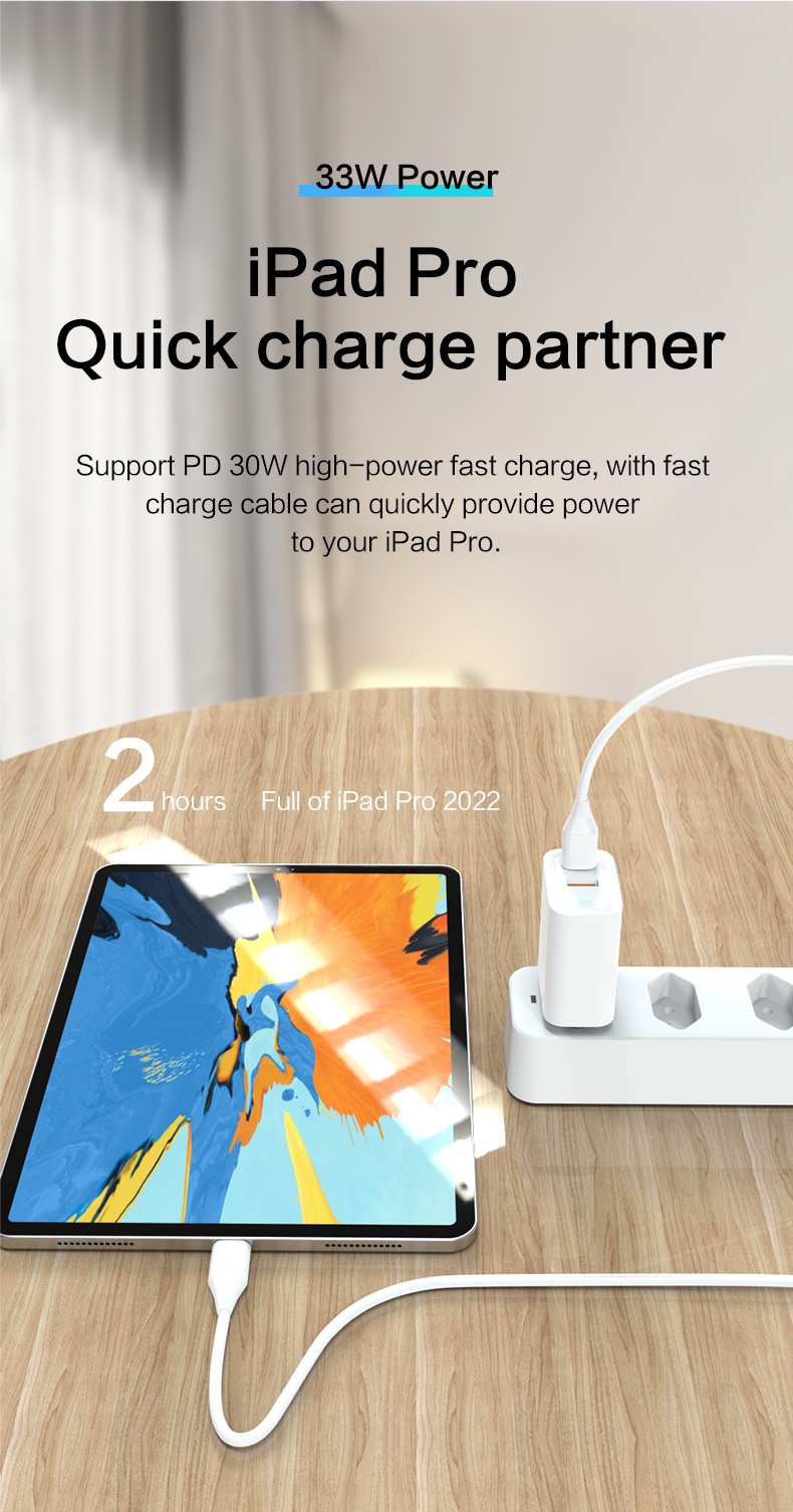 Type C to Type C Cable iPad Wall Mount Charger Charger Adapter USB C Cable