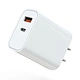 PD30W USB Charger With USB-A&USB-C Dual-Port USB Charger QC 3.0 Fast Compatible For MacBook iPad iPhone Charger Samsung Pixel & More Electric