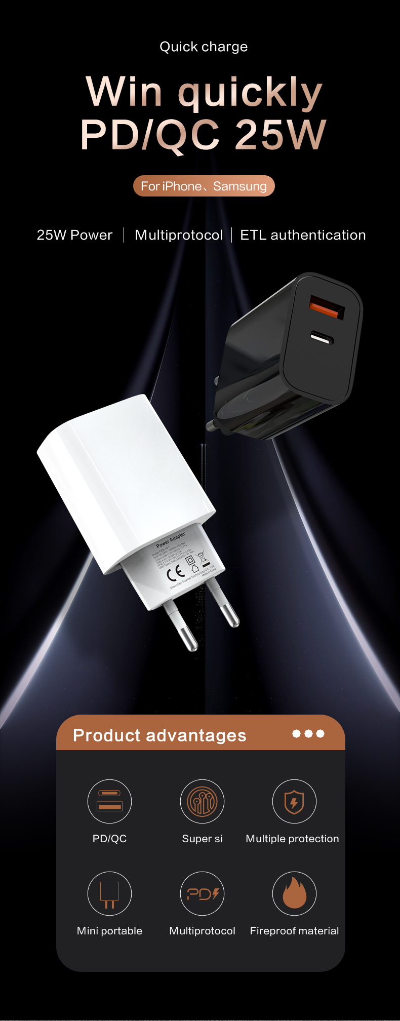 Electric Charger,Charging Block,Wall Charger,USB Charger,Power Supply Adapter