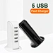 20W USB Charging Station Fast Desktop Electric Charger USB C Charger Adapter Station with ​​​​​​​5-Port Multi USB Charger Wall Charger Power Supply Adapter USB Charger Universal Adapter