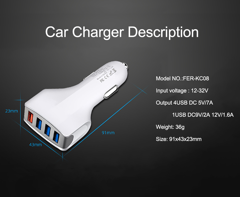 Fast Car Charger,All Metal Car Charger ,Charging Block,Wireless Car Charger