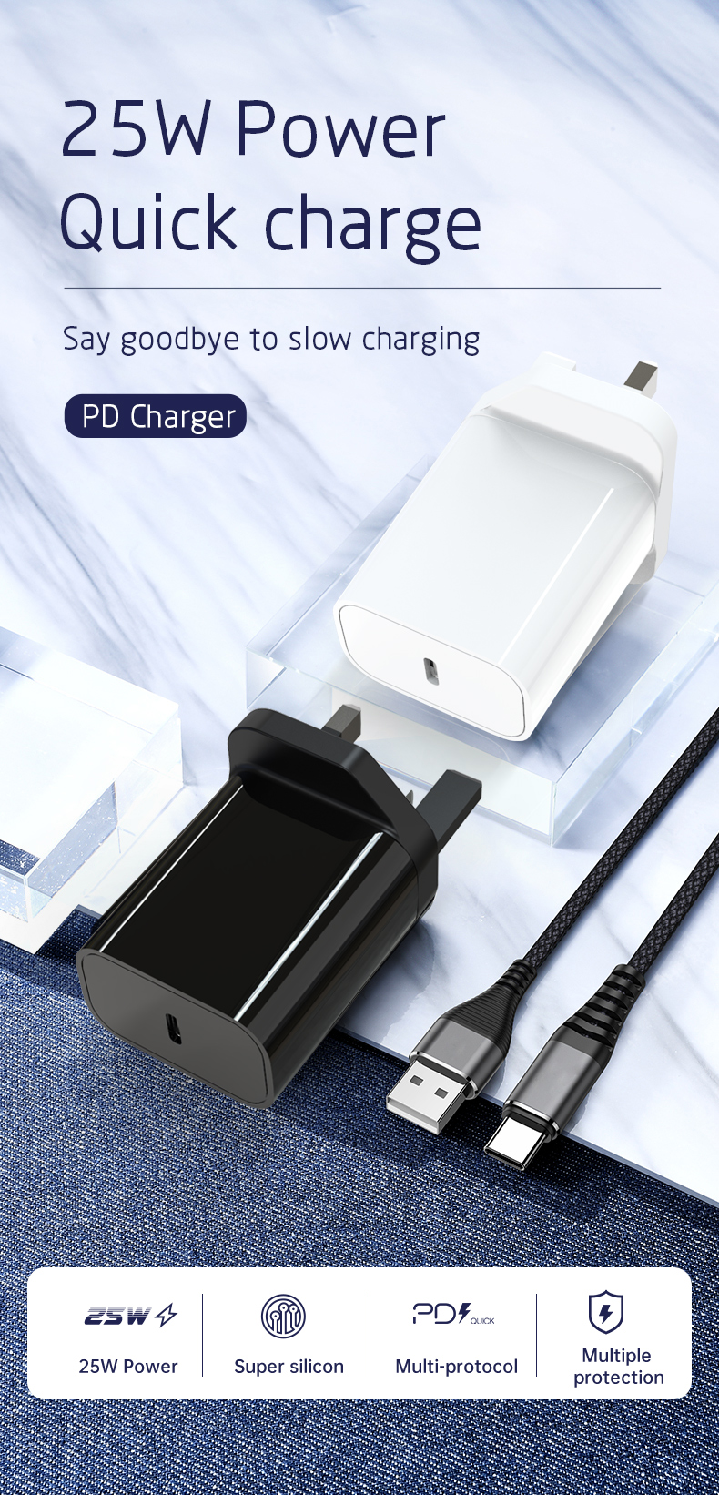 Quick Charger, Electric Charger, Fat Charger, Wall Charger