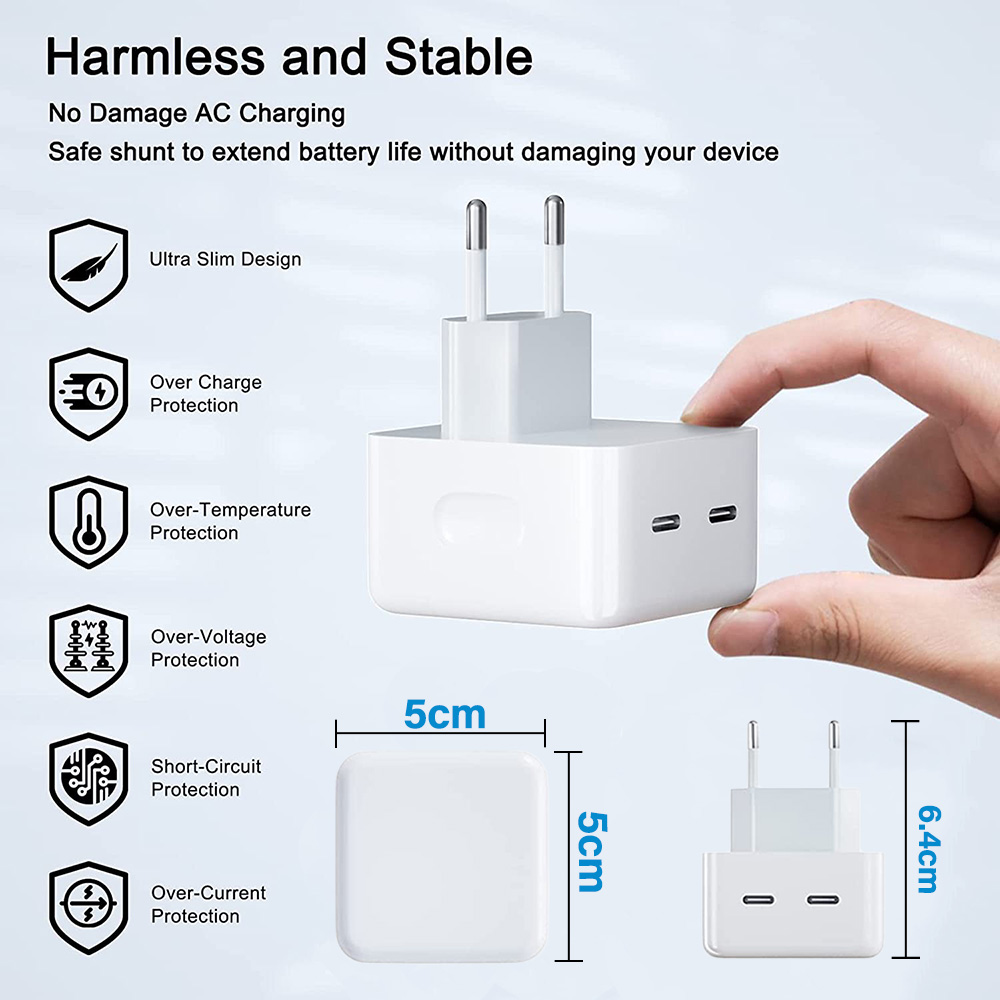 USB C Cable Fast Charging Cable Wall Charger iPad Wall Mount Charger