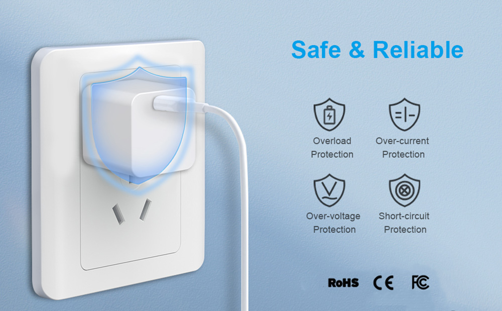 Electric Charger Type C to Type C Cable, Universal Adapter, Charging Block