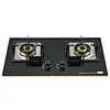 2 burner Deep Fryer Commercial Use Gas Stove with Tempered Glass Built in Stove for Household and Hotel Use Gas Stove