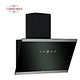 High Gloss Tempered Glass Touchpad Electric Wall-Mounted Range Hood with Slant Hood Class a Energy Efficient