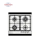 Four-Unit Stainless Steel Gas Stoves Flame Protection Battery-Powered Outdoor Table Cooking Appliances Kitchen Use Embedded Gas