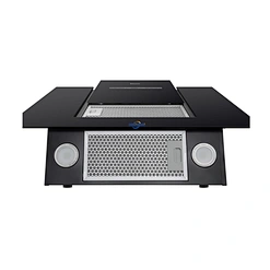 Wholesale Kitchen Pyramid Tempered Glass Top Suction Ventilator Stainless Steel Certified Sweep chimney set-V1970 with LED Light,Aluminum Filter,Touch Button Switch