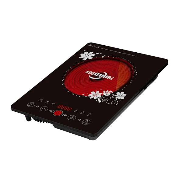 Vietnam Market Wholesale Cooking Appliance Singe Burner Electric Range Induction Hob for Infrared Cooker-CMT20-07 with Skin Touch control,PC+fiber body,8-stage power setting,Timer Setting,A-grade crystal plate