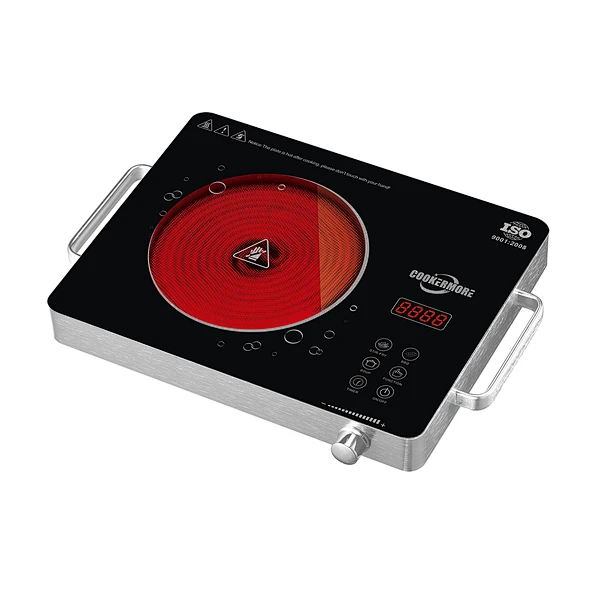 Turkey Cooking Time Top Rank Single Burner Easy Fryer Pan for Infrared Cooker-CMT20-16P-S with Double Holder,Skin Touch and knob control,Stainless Steel body,different stage power setting,Timer Setting,A-grade crystal plate