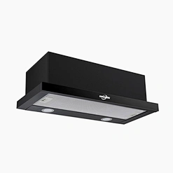 Bulk Cargo Commercial Open Kitchen Cooking Stainless Steel Top Suction Range Hood Aluminum Filter Exhaust Vent Fan Chimney-F02-R1 B with LED Light,Rocker Button Switch
