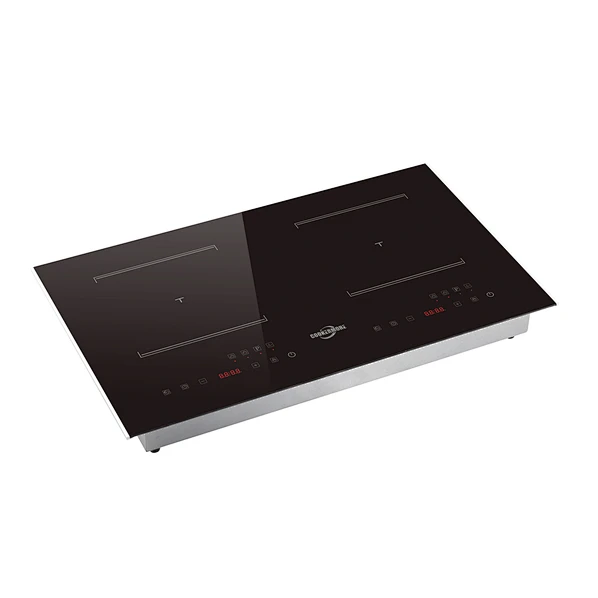 Home use Kitchen Appliance Workable Double Burner Electric Range Induction Cooker-CMSC-201 with A-grade crystal plate, Timer Setting and Anti-overflow protection function