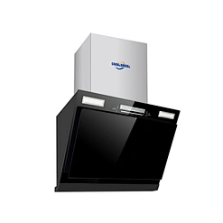 Wholesale Price Open Kitchen Appliance CDA Pyramid Tempered Glass Extractor Fan Ductless Ventilator Chimney Set-V11-F with LED Light,Aluminum Filter,Touch Button Switch