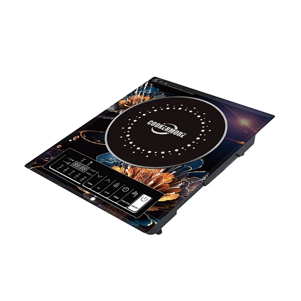China Manufacturing Factory Price Single Burner Timer Setting Crystal Plate Induction Cooktop-CMI22-56 with Skin Touch Control,different cooking mode,Timer and Lock function,LED display,3D glass plate,A-grade crystal plate