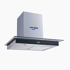 Commercial Kitchen Appliance Gas Stove Use Touch button Exhaust Fans T Box Stainless Steel Cooker Hood Ventilator Hood Vent-T0260F5 with LED Light,Aluminum Filter,Touch Button Switch