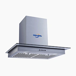 Retail Store Shopping Top Rated Factory Open Kitchen Wall Type T Box Stainless Steel Exhaust Fan Ventilator-T0260P1 with Aluminum Filter and Push Button with LED Light,Aluminum Filter,Push Button Switch