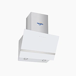Wholesale Price Luxair White Color Pyramid Tempered Glass Side Suction Cooker Hood Ventilator For Gas Hob with Built-in Extractor Fan-V09-F,Led Light,Aluminum Filter,Touch Button Switch