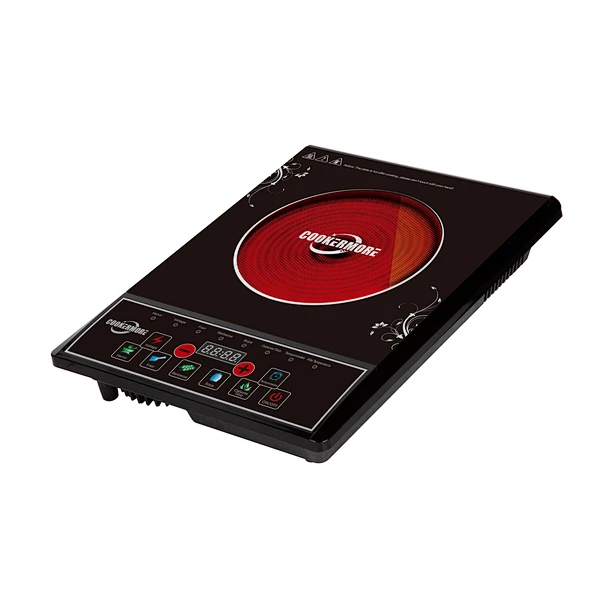 China Brand Best Electric Induction Appliance Singe Burner Push Bottom Control Timer Setting Infrared Cooker-CMT20-06 used PC+fiber body,8-stage power setting,A-grade crystal plate,Any Pot