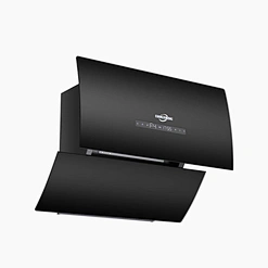 Hot Sale Environment Protection Side Suction Pyramid Tempered Glass Range Cooker Hood Ventilator-V02-FD2 with LED Light,Aluminum Filter,Touch Button Switch