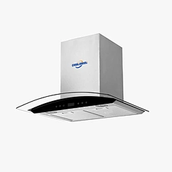 China EX-Factory Favourable Price Flat Tempered Glass breathing noccarc Home Ventilator-G0160AF5 with LED Light,Aluminum Filter,Push Button Switch