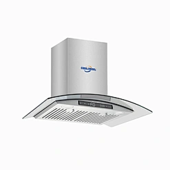 Commercial Purchasing Flat Silver color Tempered Glass Not Pulling Air Cooker Hood Exhaust Fans-G01D-FD2 with DC Power,LED Light,Baffle Filter,Touch Button Switch