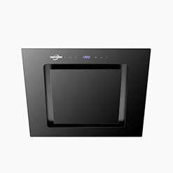 High Quality Black Color Pyramid Suction Defy Tempered Glass Range Master Cooker Hood-V07-F7 with LED Light,Aluminum Filter,Touch Button Switch