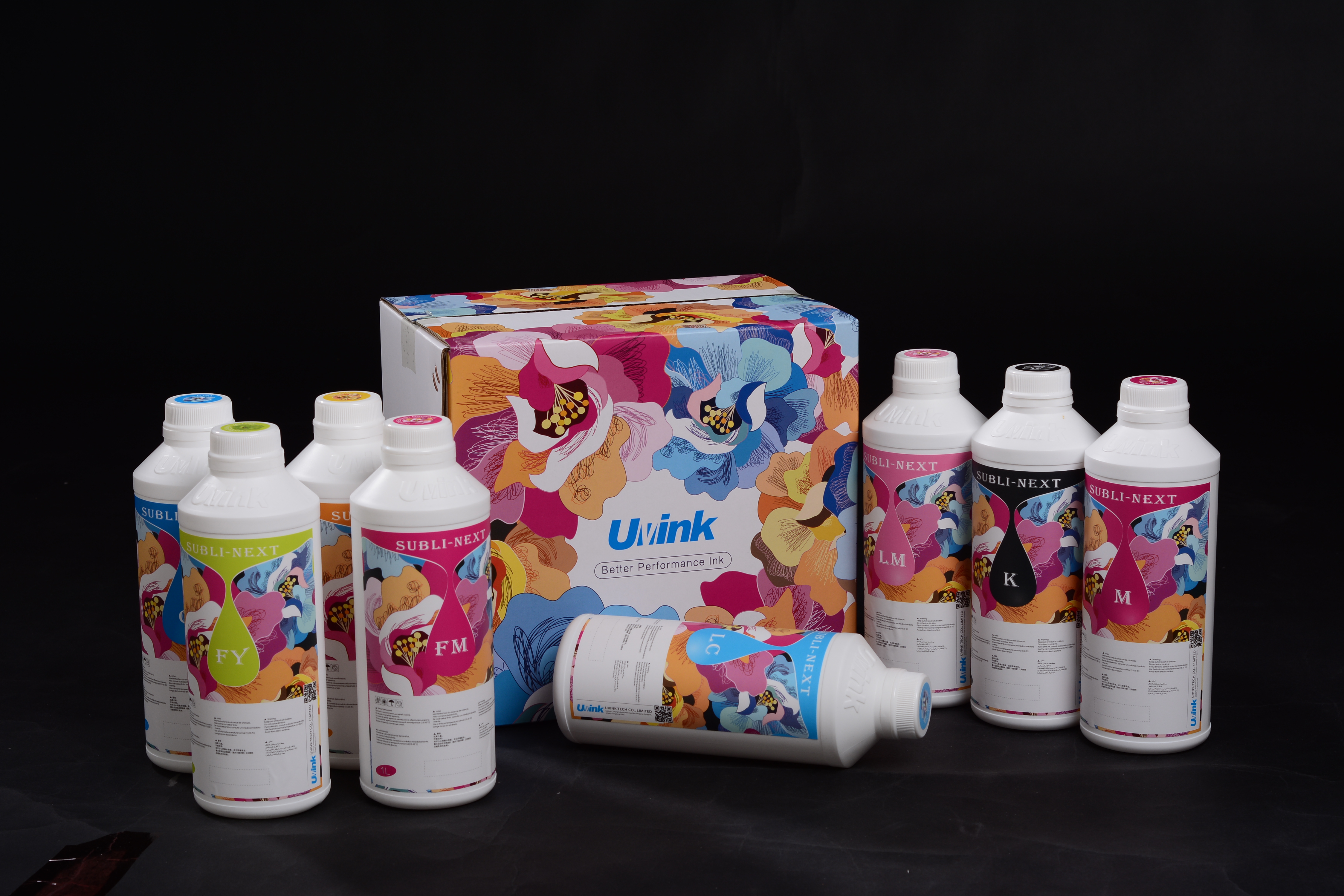 UVINK industrial sublimation ink bottles compatible with all Epson printheads