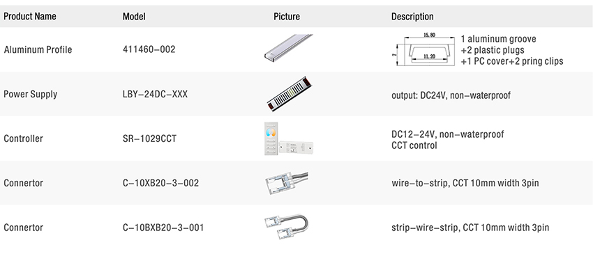 cob cct led strip Accessories