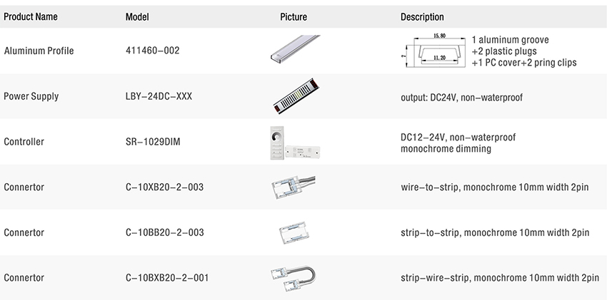 led cob light strips Accessories