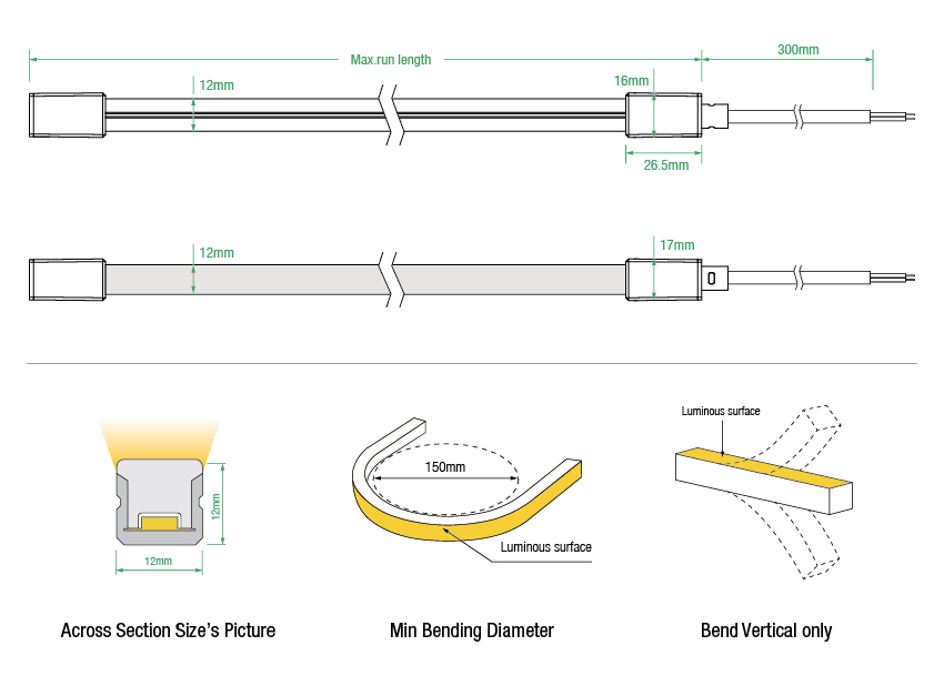 flexible led neon strip lights