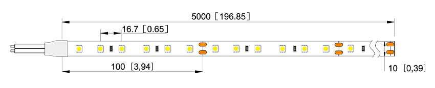strip led 5050 size